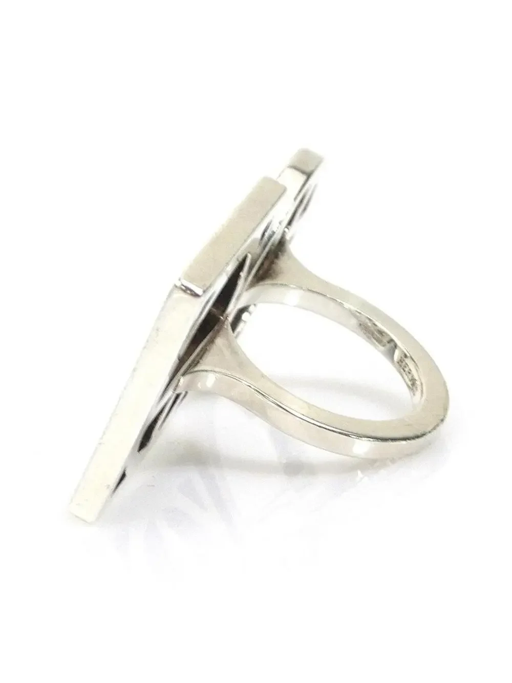 Auth Hermes Chaine D'Ancre Game Ring #322511H42B